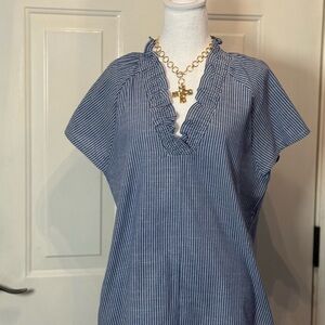 Blue Striped Women's Top